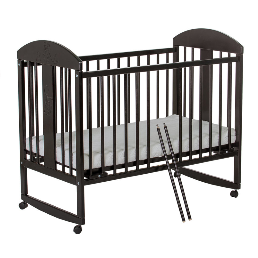 Кровать детская "Мишка" Колесо-качалка Белый Арт. ДМ 01.01