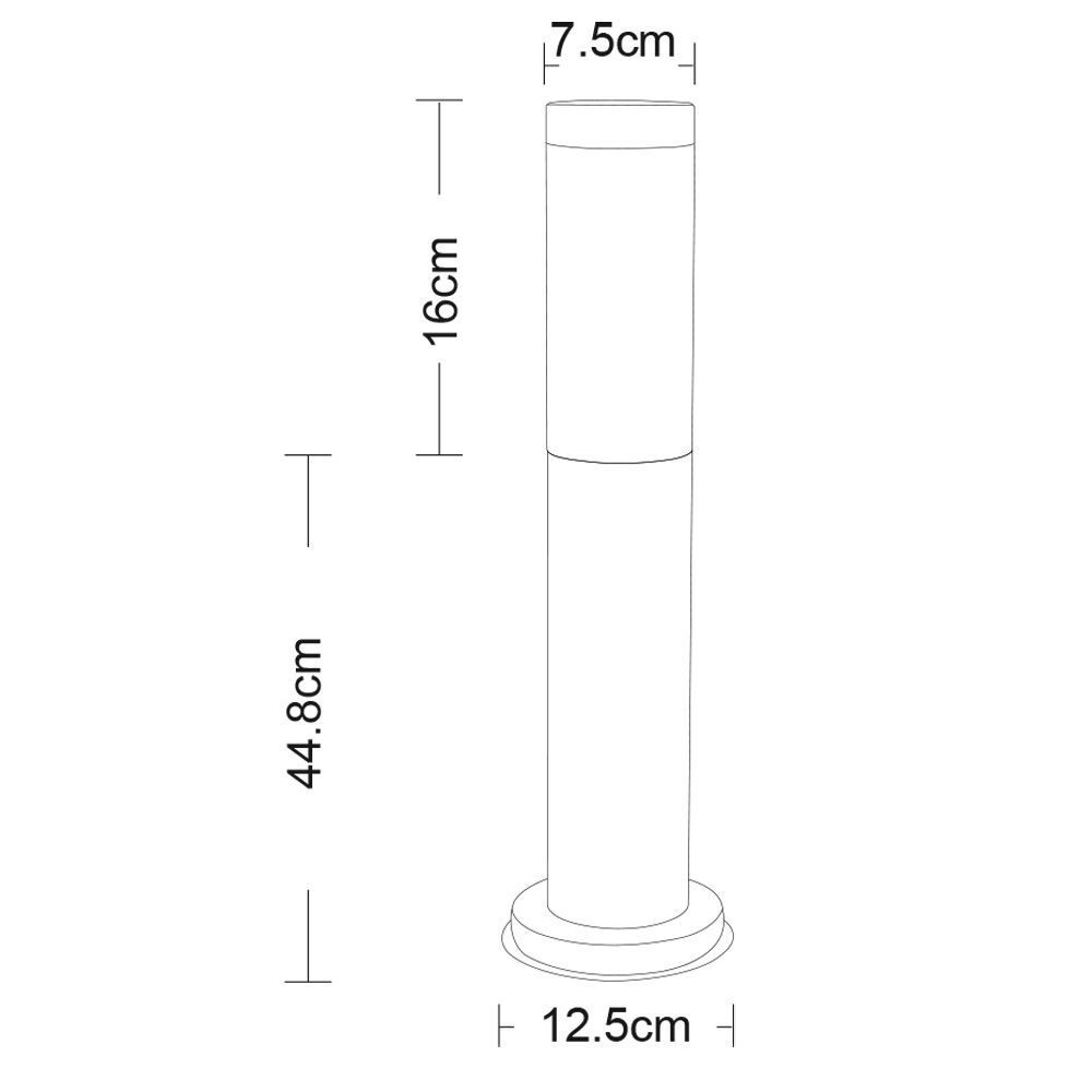 Уличный наземный низкий светильник Arte Lamp A3158PA-1SS