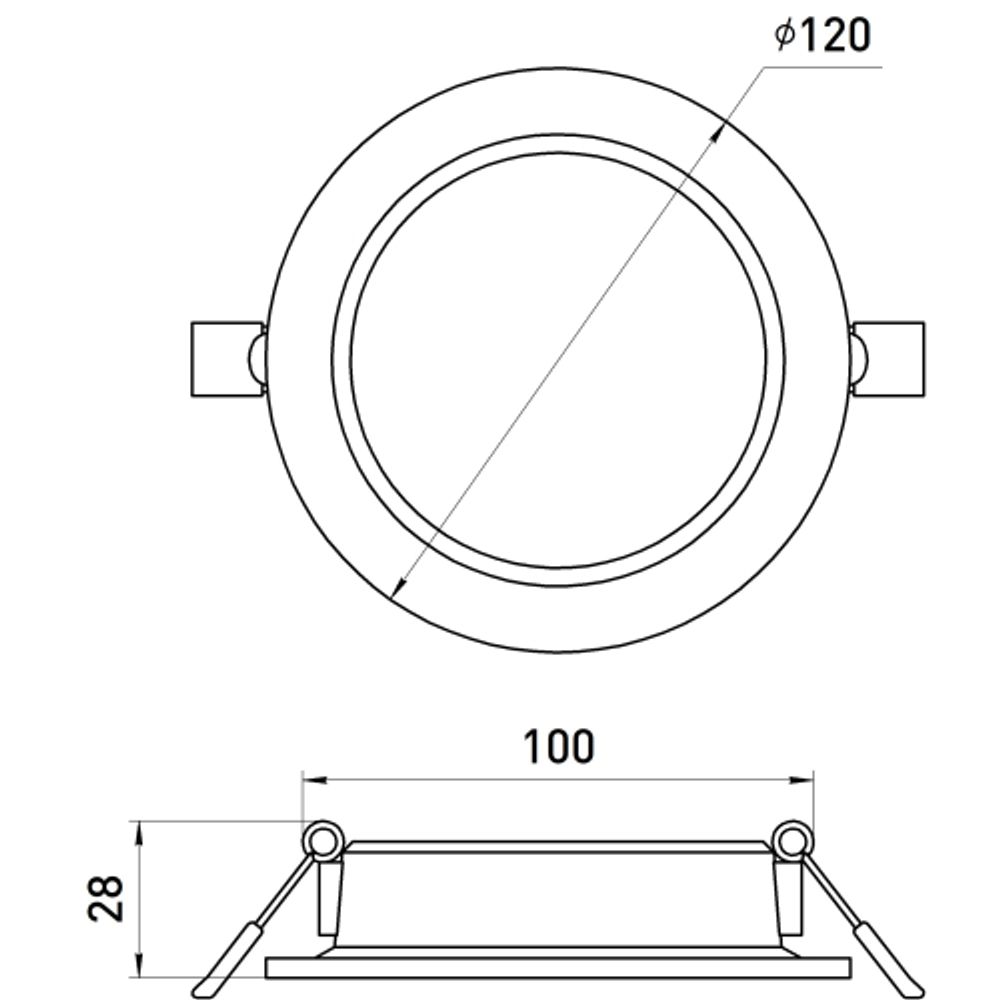 Светильник светодиодный встраиваемый ЭРА LED 17-9-4K круглый 9Вт 4000К