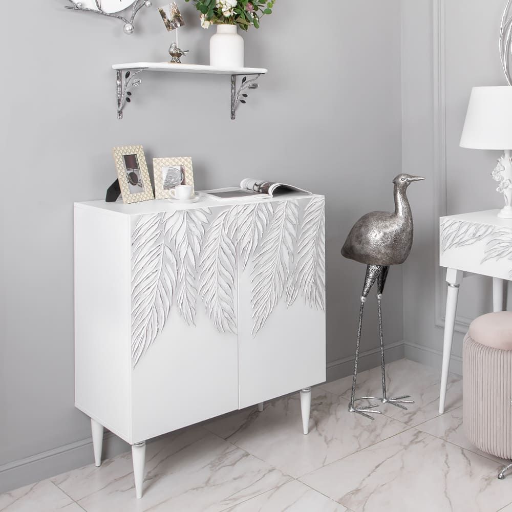 Комод Тропик Классика с 2-мя полками Айс Сильвер