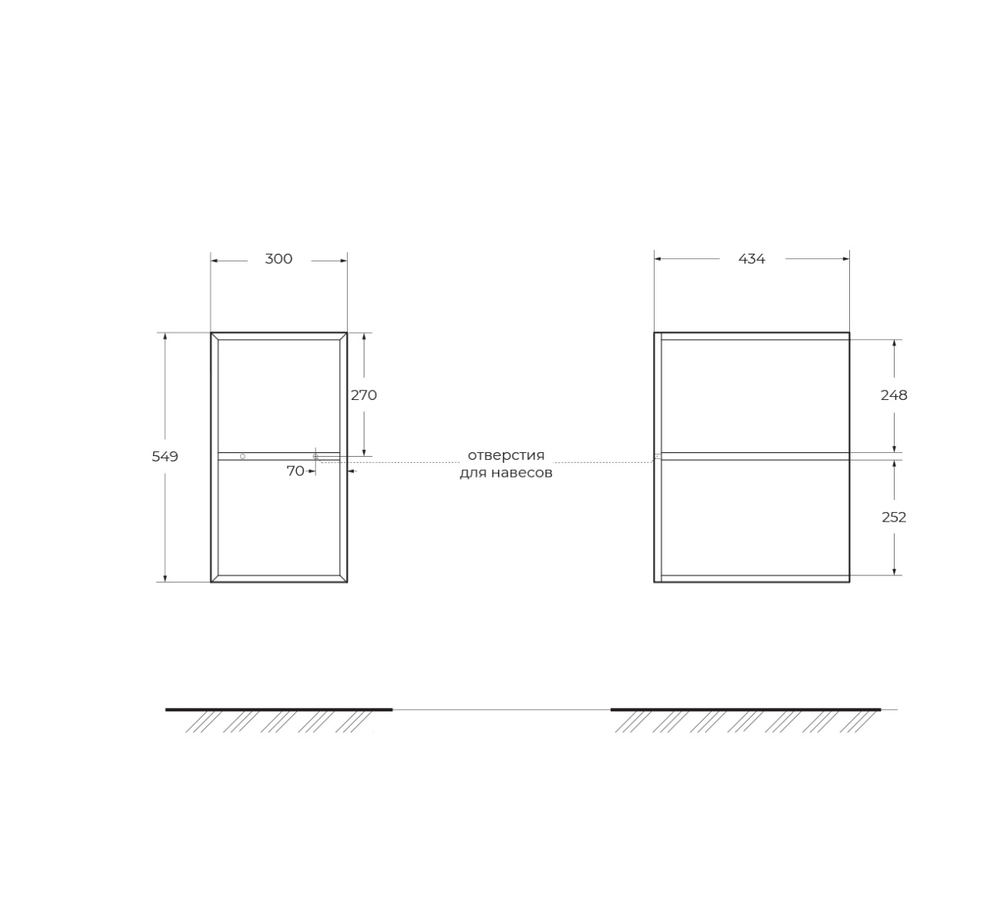 Мебель для ванной Cezares ELETTRA 104 Bianco opaco 55521+55529