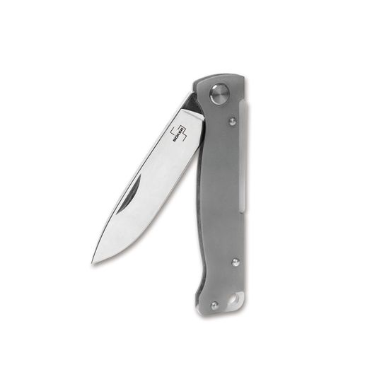 Складной нож Boker 01BO850 Atlas c клинком из стали Sandvik™ 12С27, рукоять Stainless Steel