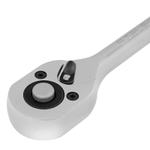 Ключ-трещотка 3/8", CrV, 72 зуба, с быстрым сбросом, матовый хром Stels