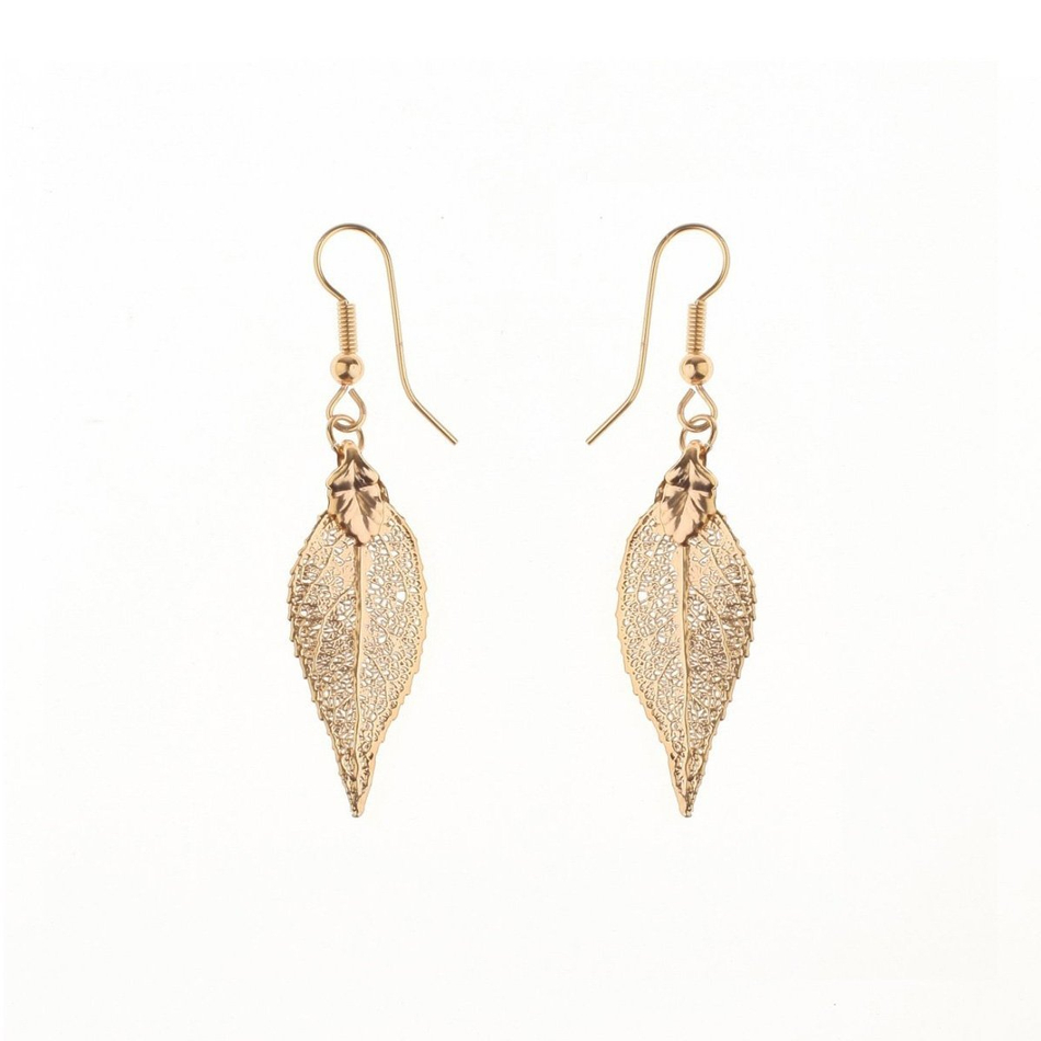 Серьги листья Ester Bijoux Вишня LF31C-RG BR