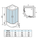Душевая кабина WeltWasser WW500 HALLE 904 90х90