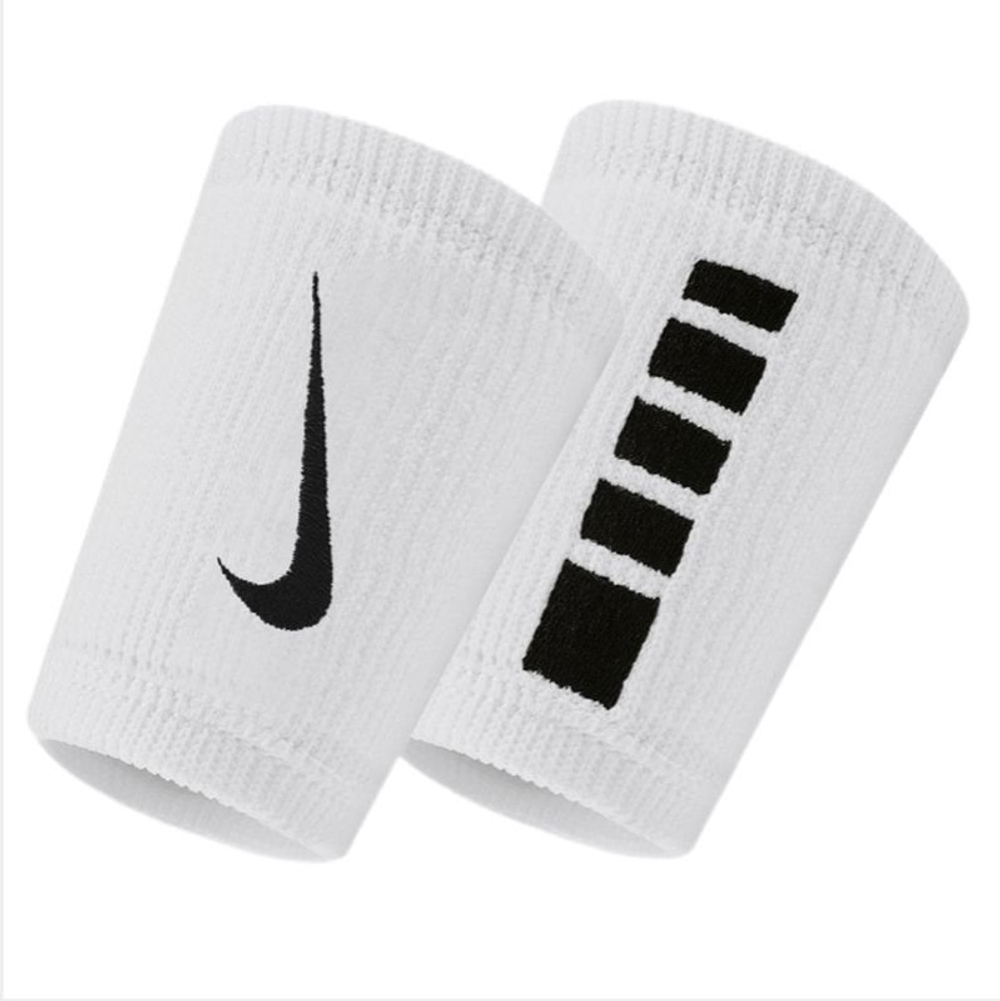 Теннисные напульсники Nike Elite Double-Wide Wristbands 2P - White