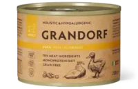 Grandorf 200г Влажный корм для собак, паштет из утки с грушей и черникой