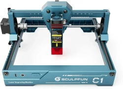 SCULPFUN C1 3 Вт Мини-лазерный гравировальный станок, высокая точность 0,04 мм, скорость до 10 000 мм/мин, подключаемый и работающий многофункциональный станок
