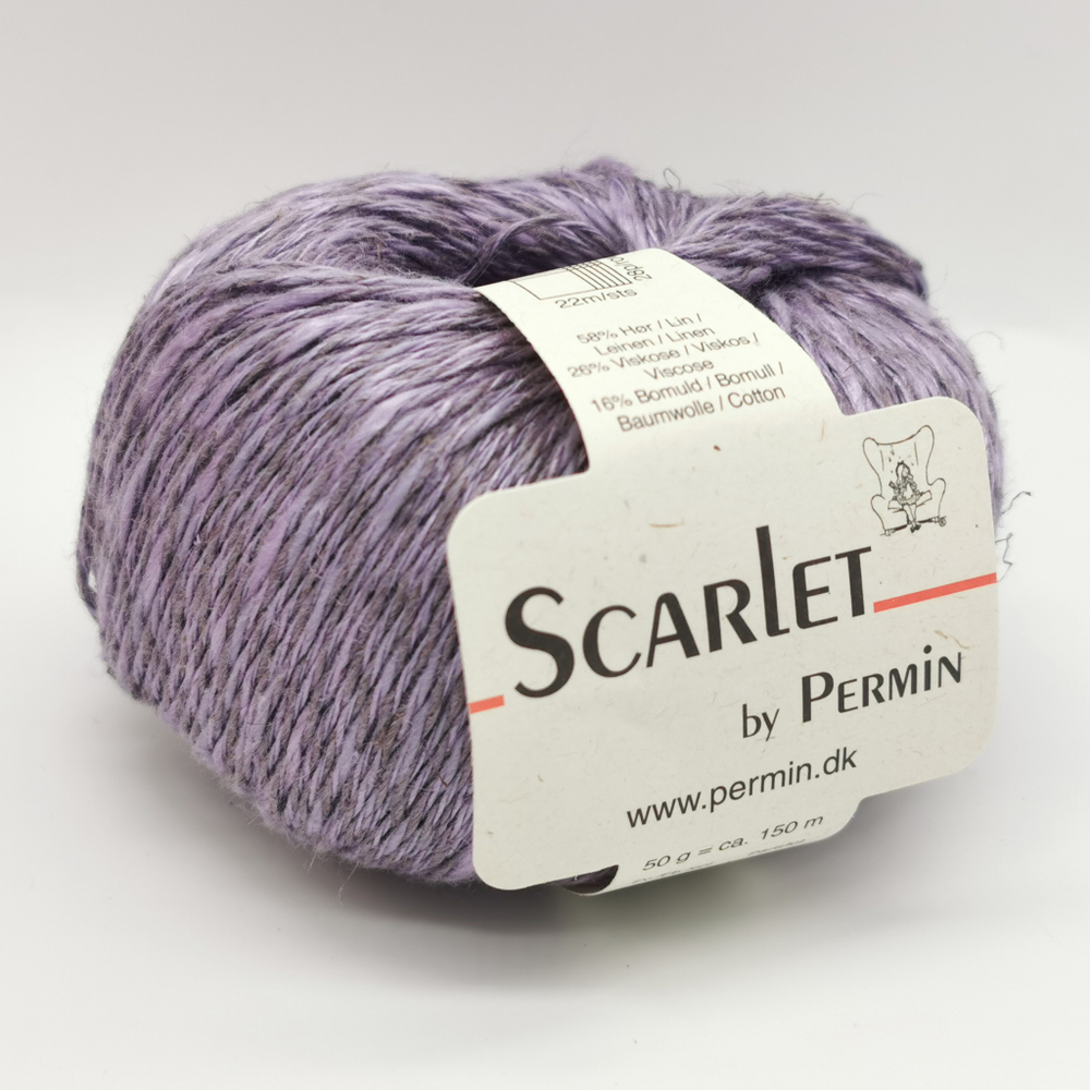 Пряжа для вязания Scarlet 888043, 58% лен, 16% хлопок, 26% вискоза (50г 150м Дания)