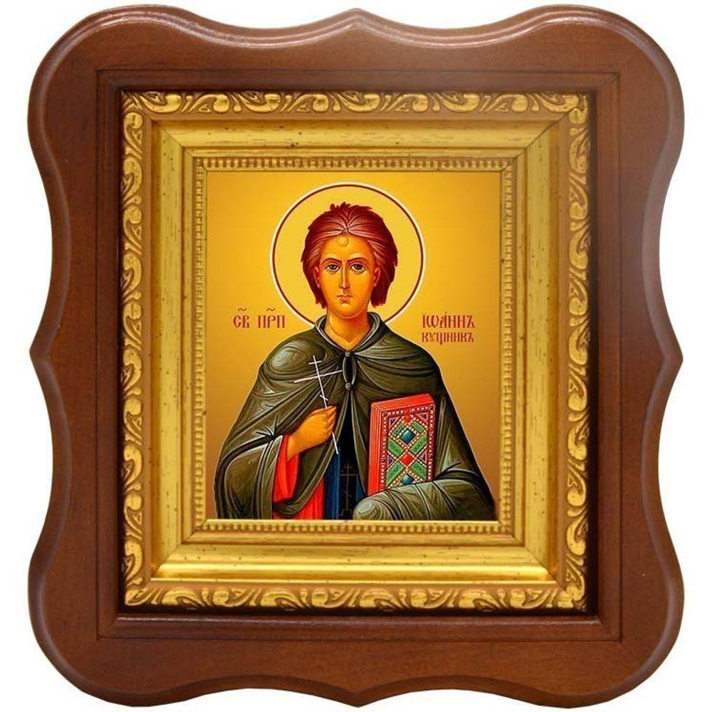 Иоанн Кущник преподобный. Икона на холсте.