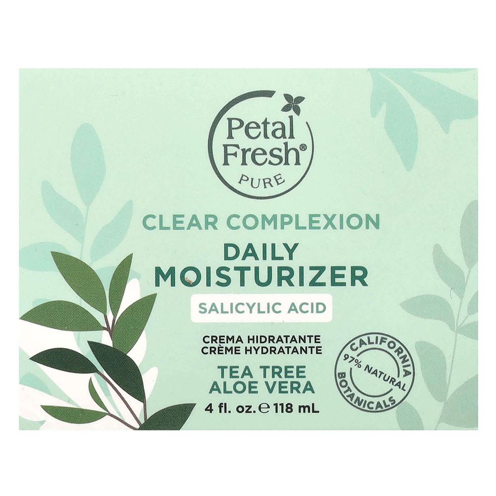 Petal Fresh, Pure, очищающий ежедневный увлажняющий крем для лица, чайное дерево и алоэ вера, 118 мл (4 жидк. унции)