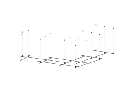 Donolux Magnet Modular System «CODE 1.2», L2000x6xL1000х4хH95-3000 мм (высота регулируется), DC24V,