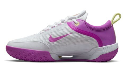 Женские Кроссовки теннисные Nike Zoom Court NXT HC - white/fuchsia dream/citron tint
