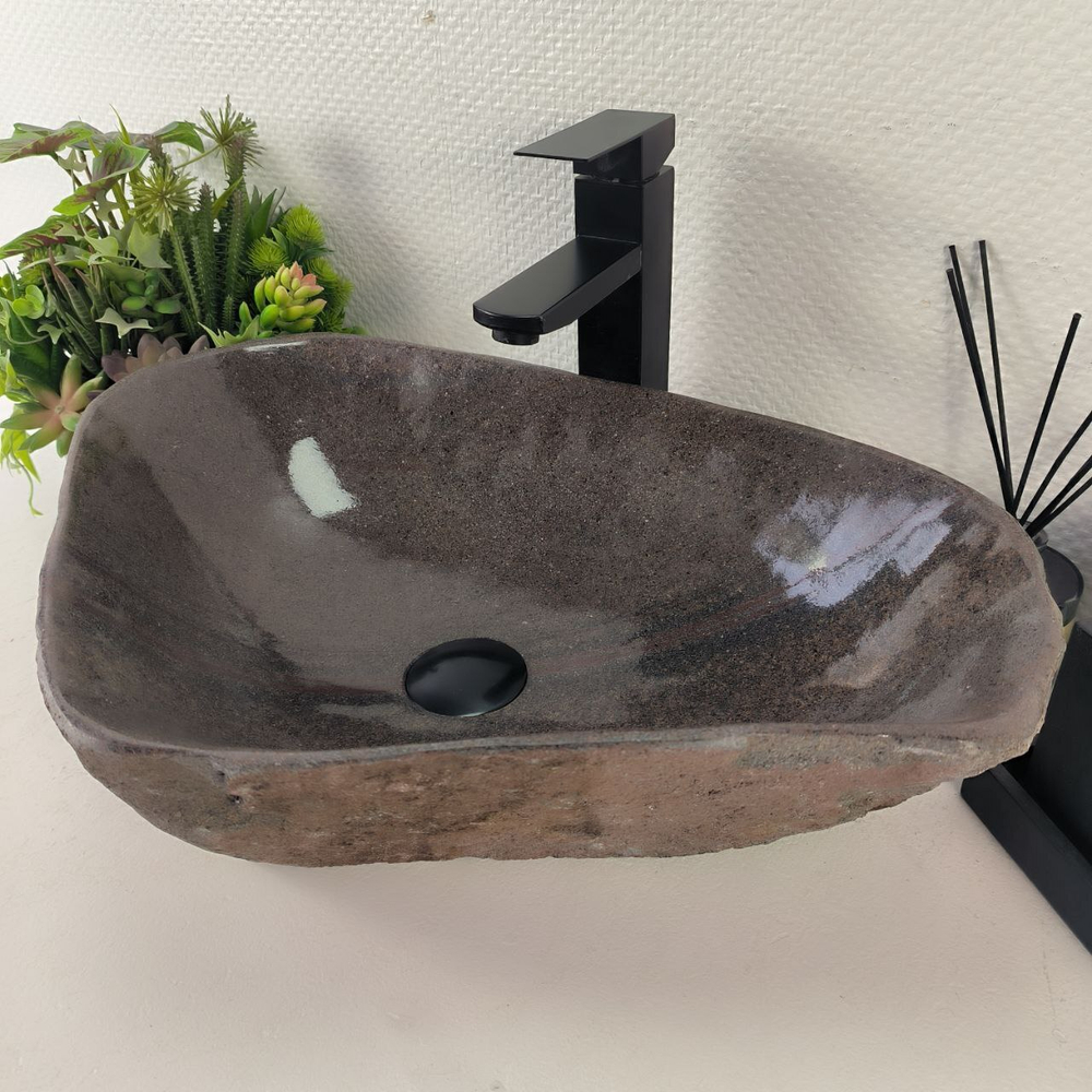 Раковина из речного камня RS-64988 54*37*15 0862