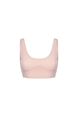 Топ с рельефными швами SPORT Пудра