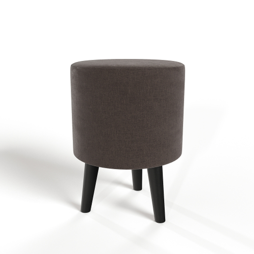 Пуф круглый на трёх высоких ножках Фантазёр D-3 (Коричневый) в офис, дом, салон красоты, прихожая, гостиная, на кухню, в кафе, в зону ожидания, в коридор, к туалетному столику. Банкетка, подставка.