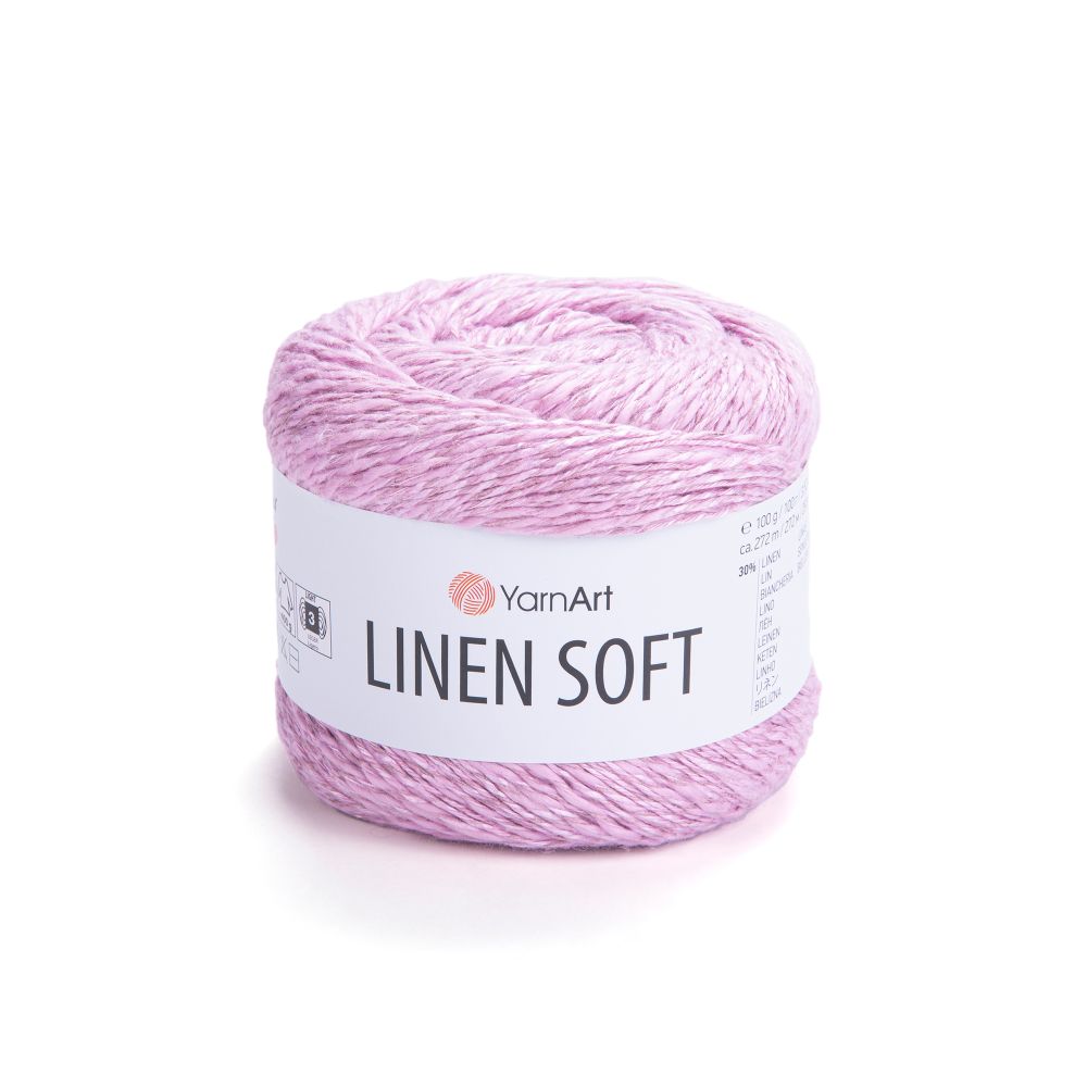 Пряжа YarnArt Linen soft, Розово-сиреневый