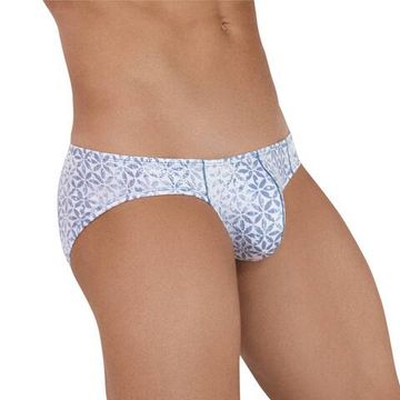 Мужские трусы слипы белые с принтом Clever Moda GLORIOUS BRIEF 114001