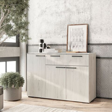 Комод Стандарт №4 NEW дуб крафт белый