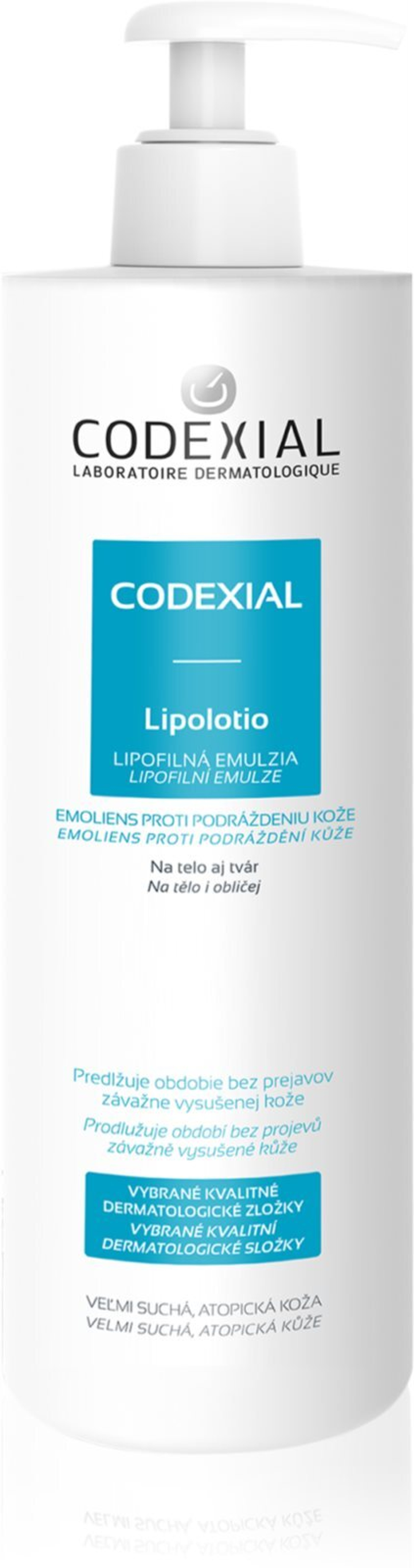Spiridea Codexial Lipolotio - увлажняющая эмульсия для атопичной кожи для детей и взрослых с регенерирующим эффектом /   400  ml  / GTIN 3770008263833