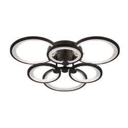 Светильник потолочный светодиодный ЭРА Модерн Odry CLL-1-117W 3K-6,5K RC BK с ДУ черный