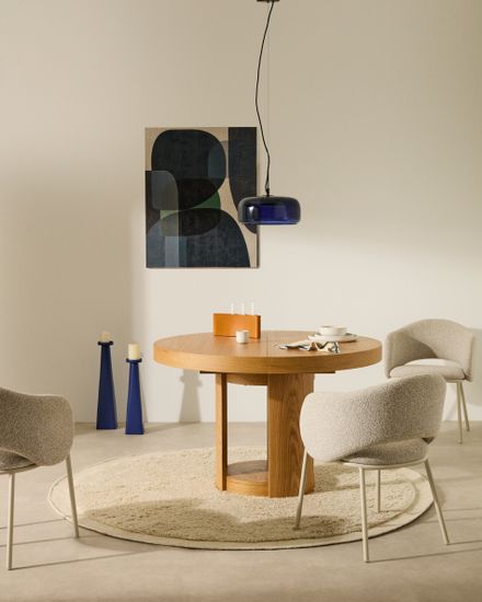 Ковер Marely круглый, бежевый, шерстяной, Ø 200