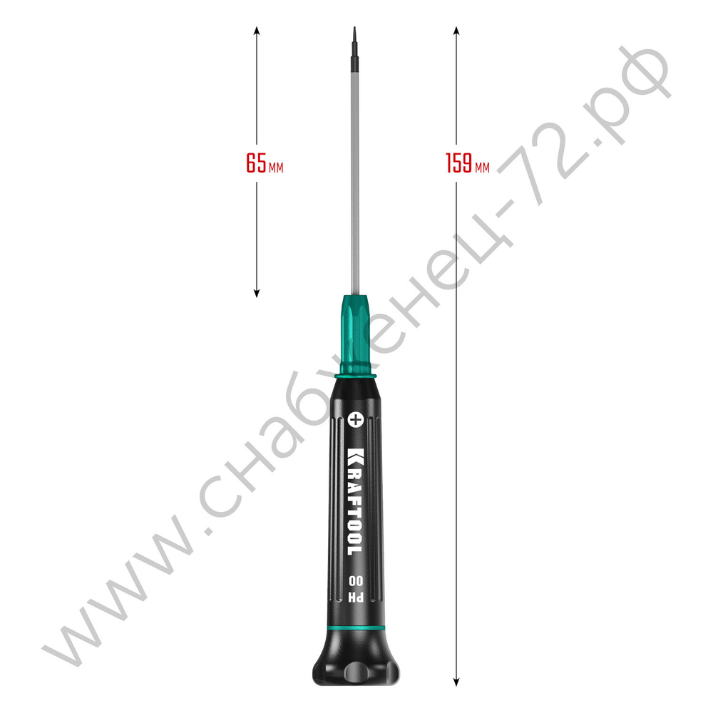KRAFTOOL Precision PH00, Отвертка для точных работ (25682-00)