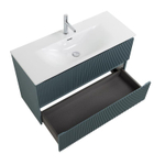 Тумба с раковиной подвесная BelBagno UNO-MINI-900-2C-SO-AO Голубой матовый, раковина белая BB-8099-3-90