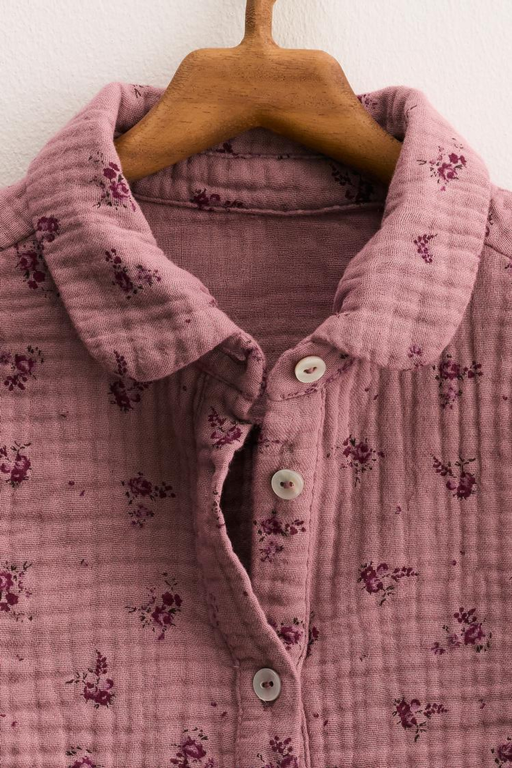 ZARA TIMELESS - РУБАШКА С РЕЛЬЕФНЫМ ЦВЕТОЧНЫМ ПРИНТОМ, ТЕМНО-РОЗОВЫЙ