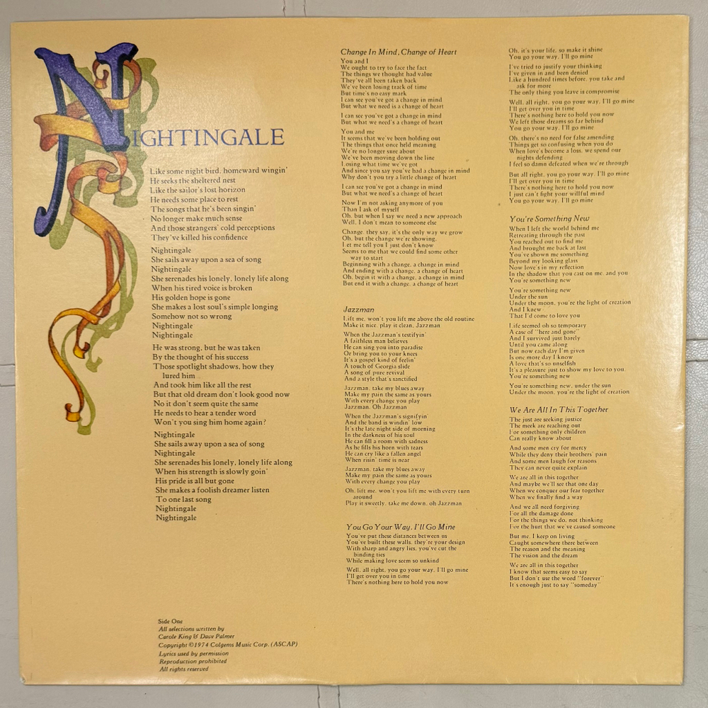 Carole King ‎– Wrap Around Joy (США 1974г.)
