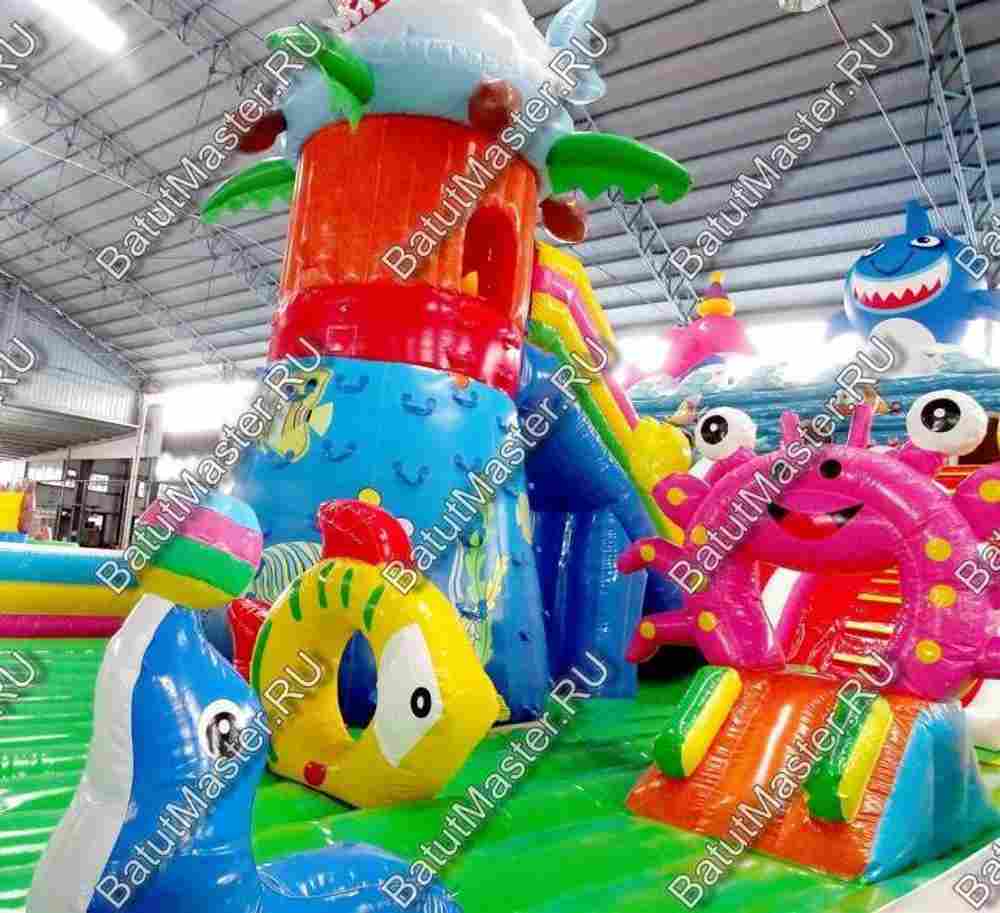 Коммерческий надувной батут "На морском дне" 15*8*7 м