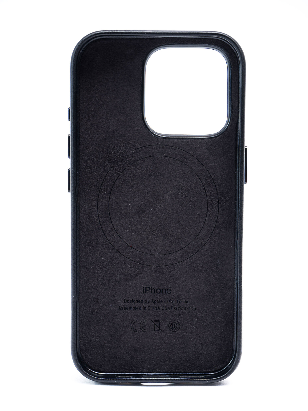Кожаный чехол Leather Case iPhone 16 Pro Черный