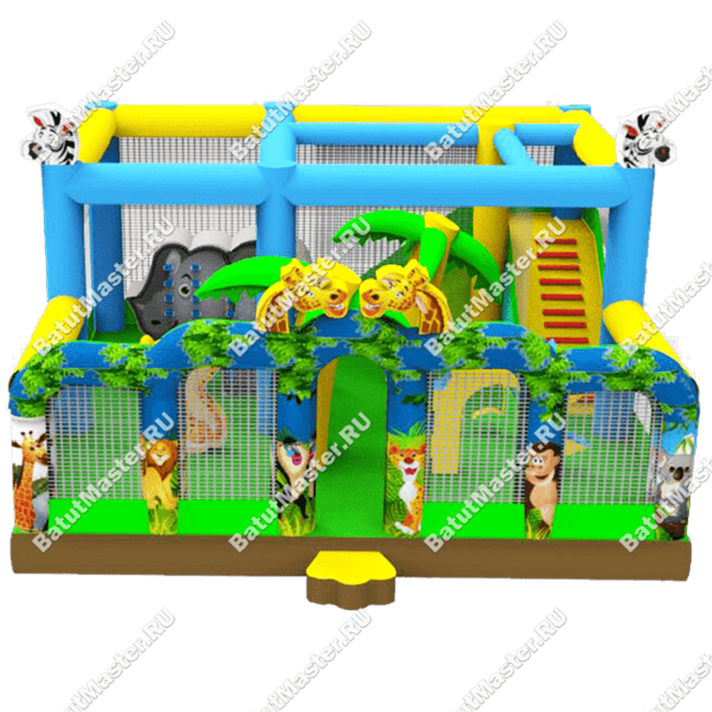 Коммерческий надувной батут "Законы джунглей макси"