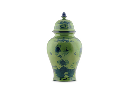 Ваза с крышкой Richard Ginori Oriente Italiano Malachite (38 см)