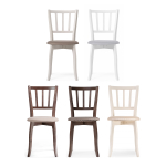 Стул деревянный Woodville Айра молочный, ромб, ножки белые