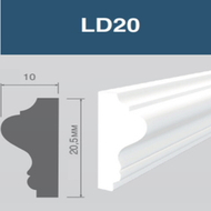 Молдинг настенный "HW" LD20 20,5*10мм 2м полистирол
