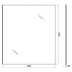 Зеркало BelBagno SPC-AL-800-900 Хром