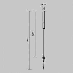 Наземный высокий светильник Maytoni Flare O487FL-L3GF3K1
