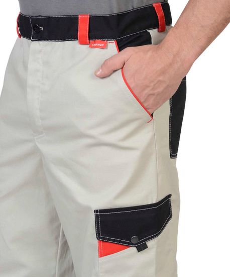 Брюки "Сириус-Ховард-Люкс" (молочный/черный/красный)