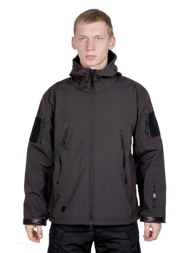 Ветровка Shark Skin Soft Shell на флисе (black)