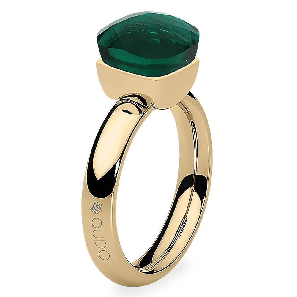 Кольцо Qudo FIRENZE 18.5 (G) Emerald 107001/40-4507 18.5 размер 18,5