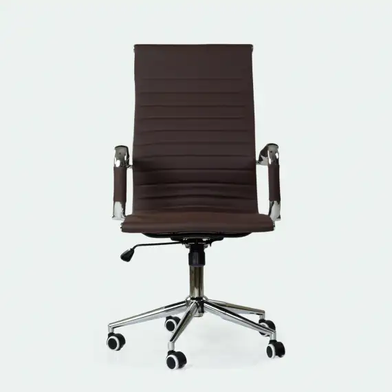 Кресло Barneo K-110 коричневая кожа, газлифт 3кл