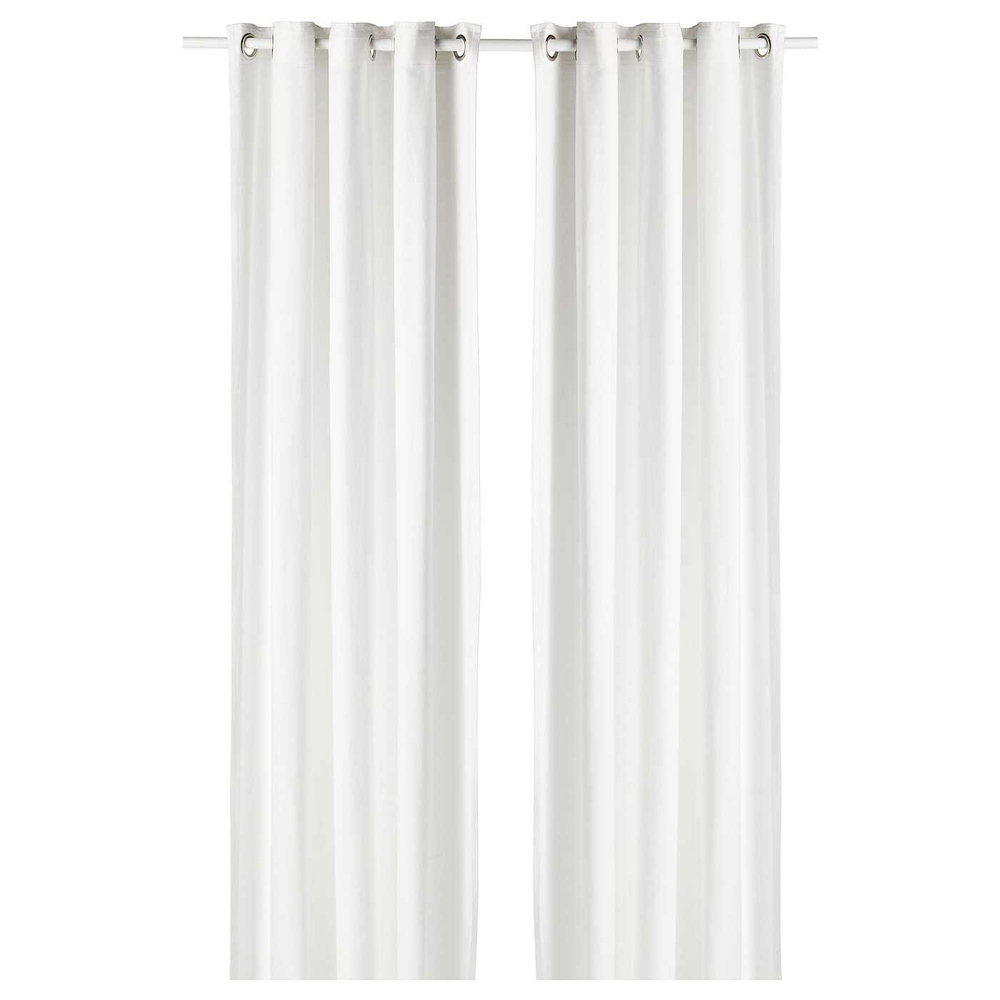 IKEA MOALINA  (ИКЕА МОАЛИНА)  -  Штора, 2 шт, белая, 145x300 см