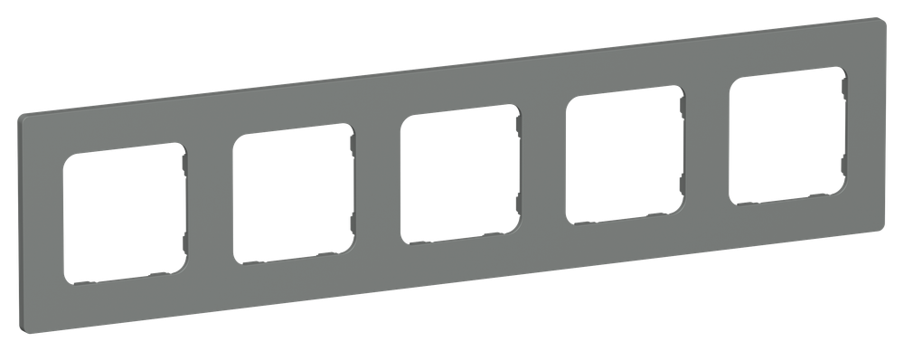 FLITE Рамка 5-местная РУ-5-К-ФлМА мокрый асфальт IEK