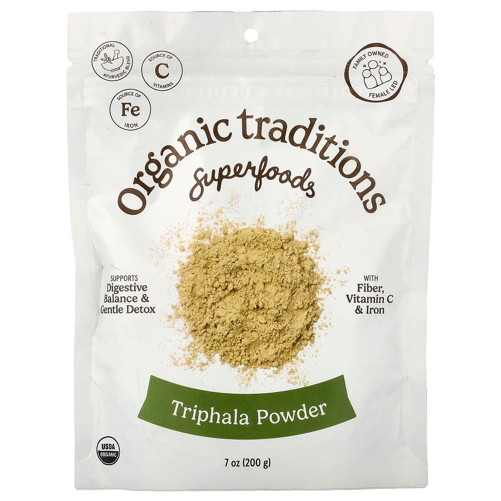 Organic Traditions, Superfoods, трифала в порошке, 200 г (7 унций)