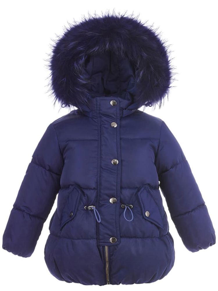 Зимняя удлиненная куртка PULKA с натуральной опушкой