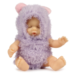 Куколка OLY спящая , в меховом костюмчике в леденце. Девочка 8см, арт.3357-1 (Bondibon)