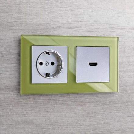 Рамка на 2 поста фисташковый