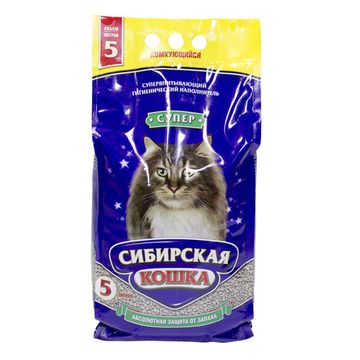 Сибирская Кошка Супер комкующийся наполнитель