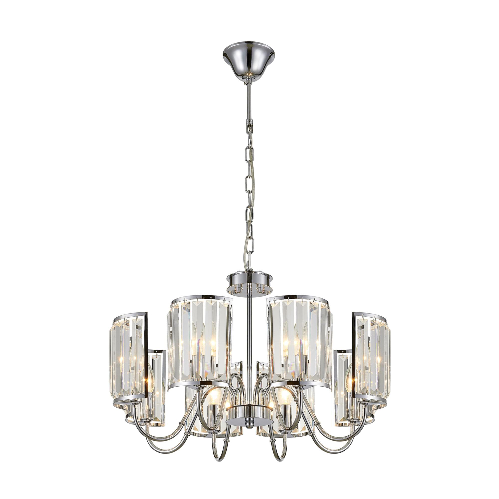 Citilux Грета CL333181 Люстра хрустальная подвесная Хром
